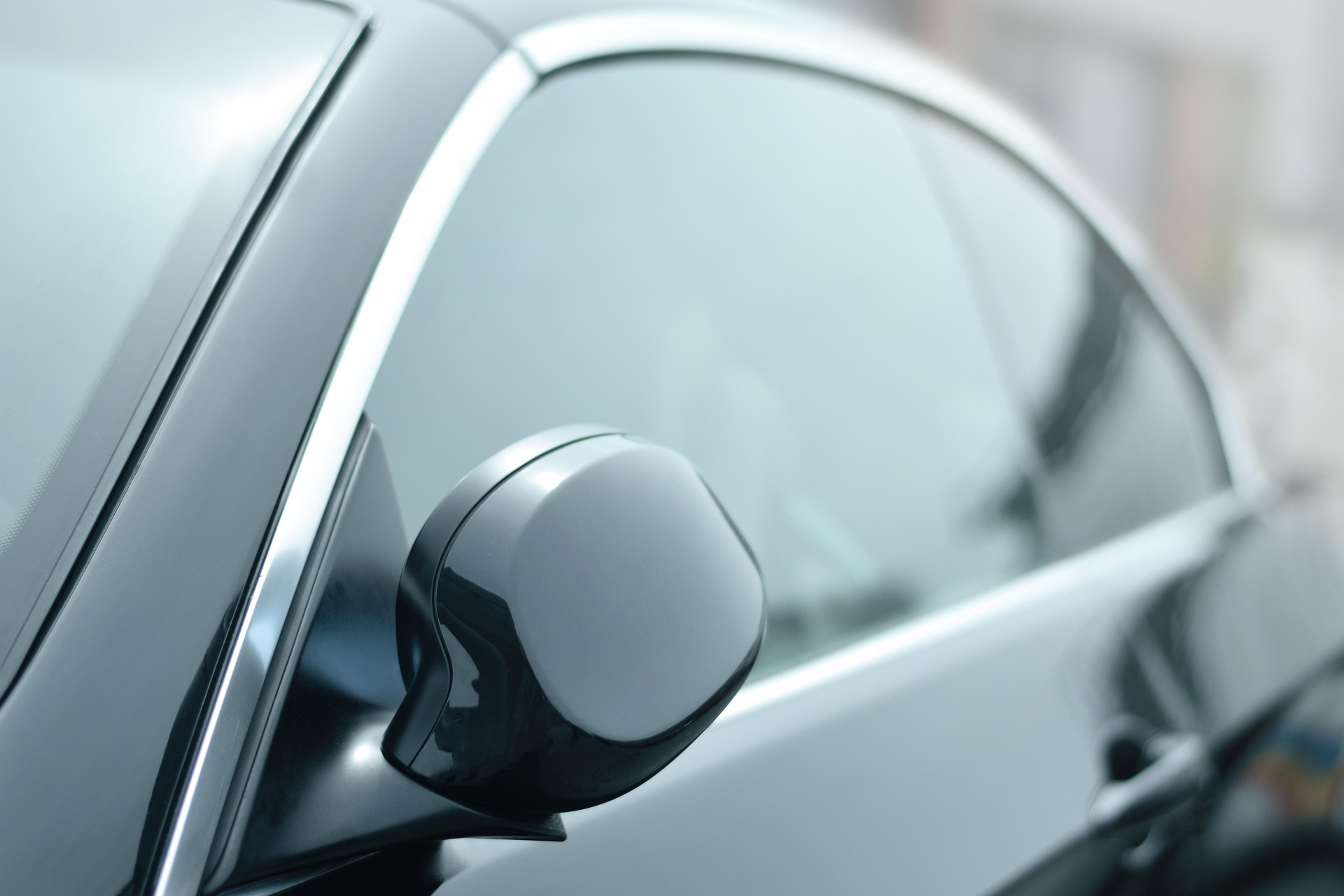 Car window tint closeup