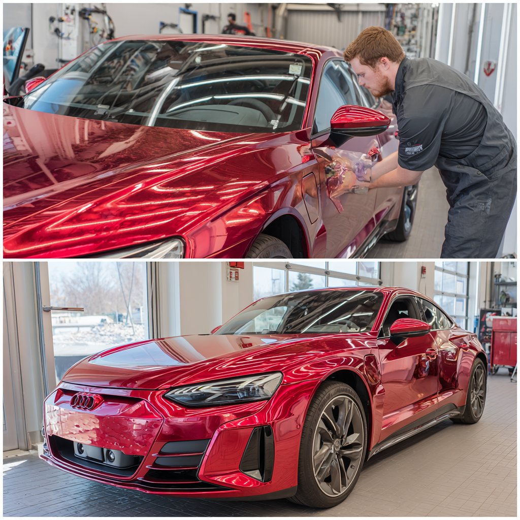 Professional window tinting shop